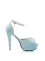 Retro Riemchen-Pumps hellblau von Belsira