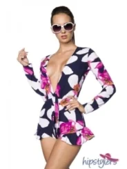 Frischer Playsuit schwarz/pink von Hipstylers