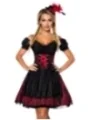 Premium Dirndl mit Bluse rot/schwarz von Dirndline