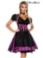 Premium Dirndl mit Bluse lila/schwarz von Dirndline