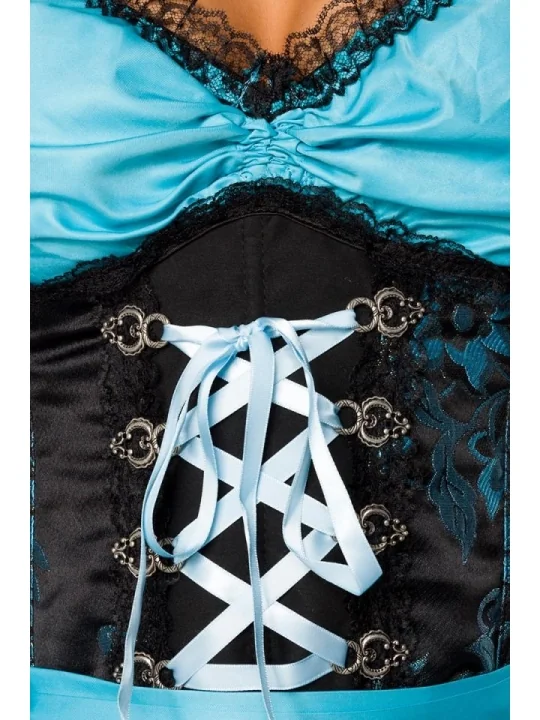 Premium Dirndl mit Bluse blau/schwarz von Dirndline