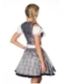 Premium Dirndl mit Bluse silber/weiß/schwarz von Dirndline