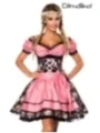 Premium Dirndl mit Bluse schwarz/rosa von Dirndline