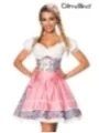 Premium Dirndl mit Bluse blau/rosa/weiß von Dirndline