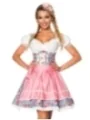 Premium Dirndl mit Bluse blau/rosa/weiß von Dirndline