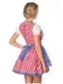 Traditionelles Minidirndl rot/blau/weiß von Dirndline