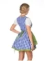 Traditionelles Minidirndl blau/grün/weiß von Dirndline