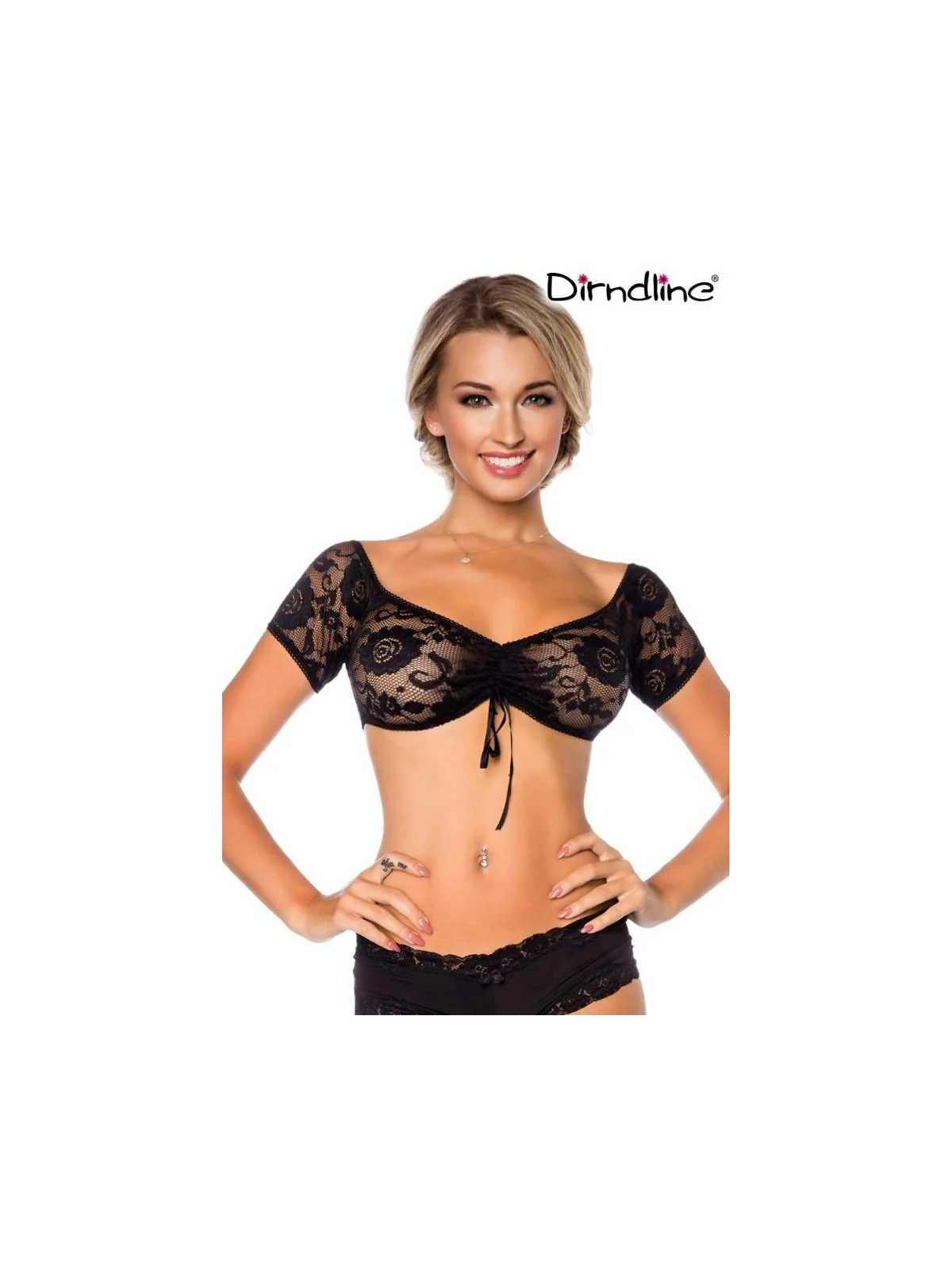 Dirndl-Bluse schwarz von Dirndline