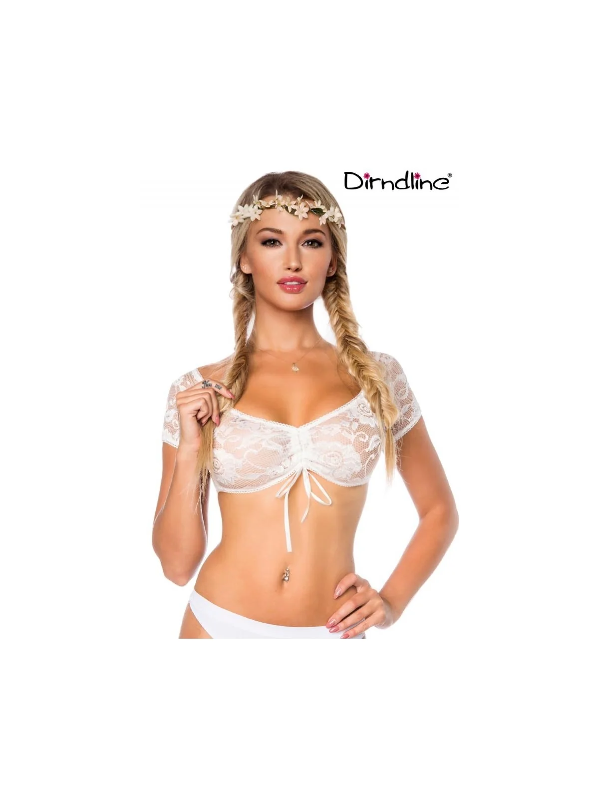 Dirndl-Bluse weiß von Dirndline