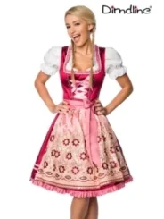 Premium Dirndl rosa/rot von Dirndline