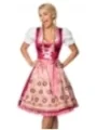 Premium Dirndl rosa/rot von Dirndline