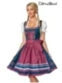 Premium Dirndl blau/dunkelrot von Dirndline