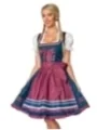 Premium Dirndl blau/dunkelrot von Dirndline