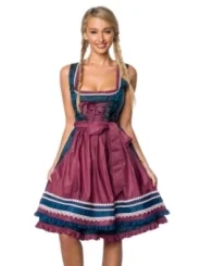 Premium Dirndl blau/dunkelrot von Dirndline