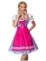 Traditionelles Karodirndl pink/blau/weiß von Dirndline