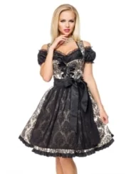 Festliches Brokatdirndl schwarz/gold von Dirndline