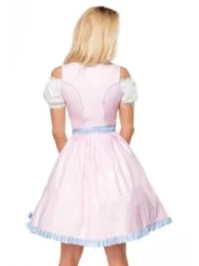 Dirndl mit Blumenschürze rosa/blau von Dirndline