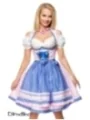 Romantisches Unterbrustdirndl rosa/blau von Dirndline