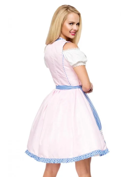 Romantisches Unterbrustdirndl rosa/blau von Dirndline