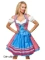 Traditionelles Karodirndl rot/blau/weiß von Dirndline