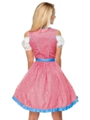 Traditionelles Karodirndl rot/blau/weiß von Dirndline