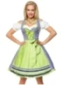 Traditionelles Karodirndl blau/grün/weiß von Dirndline