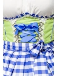 Unterbrustdirndl mit Karoschürze grün/blau/weiß von Dirndline