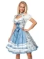 Romatisches Blümchen-Dirndl weiß/blau von Dirndline