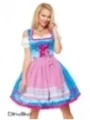 Dirndl mit Karoschürze blau/pink von Dirndline