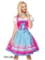 Dirndl mit Karoschürze blau/pink von Dirndline