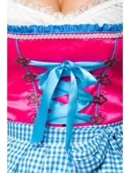 Dirndl mit Karoschürze blau/pink von Dirndline