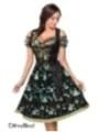 Dirndl inkl. Spitzenbluse schwarz/grün von Dirndline