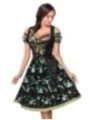 Dirndl inkl. Spitzenbluse schwarz/grün von Dirndline