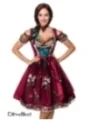 Dirndl inkl. Spitzenbluse rot/schwarz von Dirndline