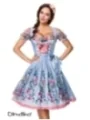 Romantisches Dirndl inkl. Spitzenbluse blau/rosa/weiß von Dirndline