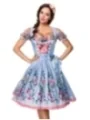 Romantisches Dirndl inkl. Spitzenbluse blau/rosa/weiß von Dirndline