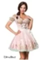 Mini-Brokat-Dirndl inkl Spitzenbluse rosa von Dirndline