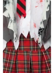 Zombiekostüm: Zombie Schoolgirl grau/rot/weiß von Mask Paradise