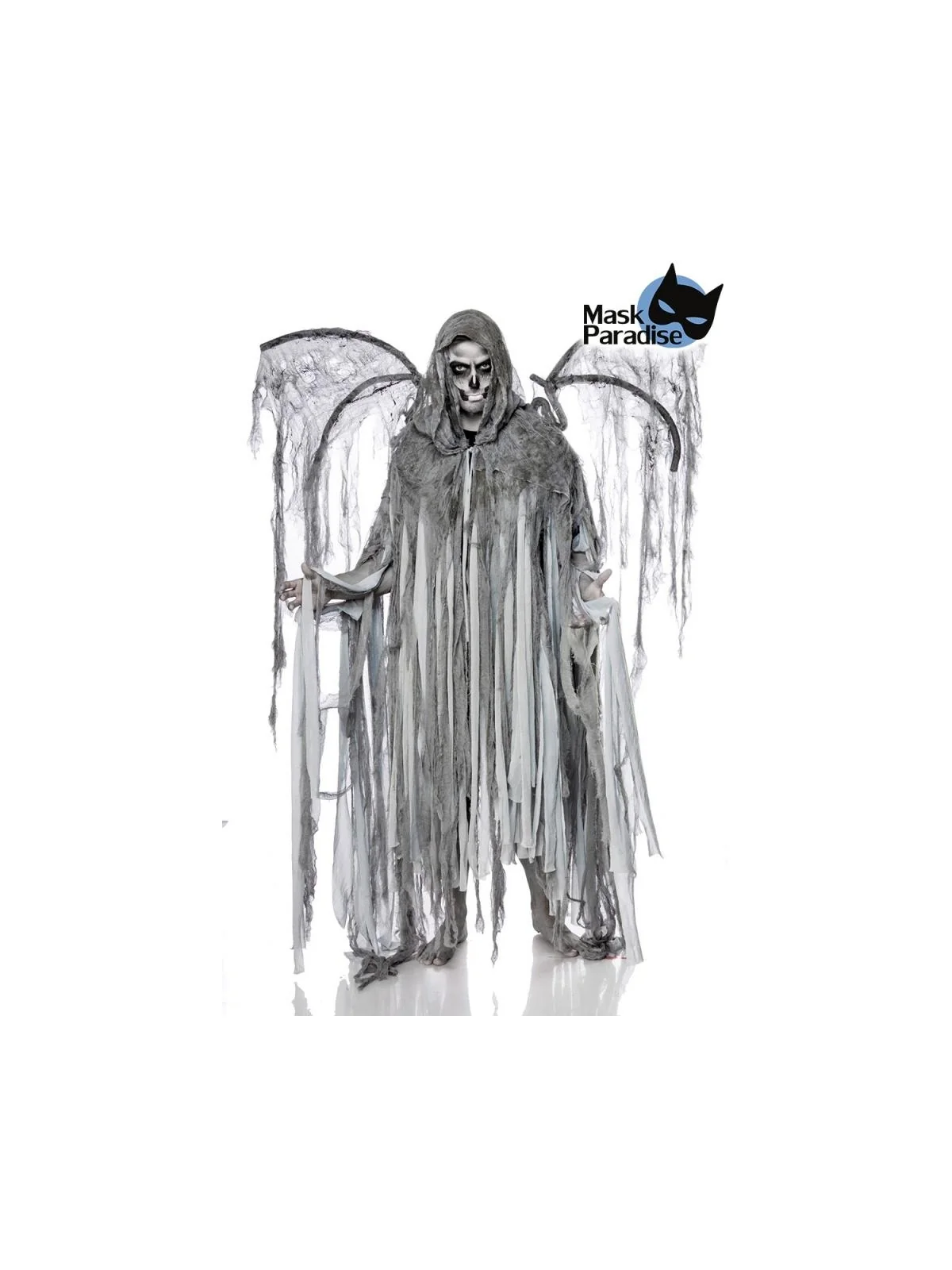 Todesengelkostüm: Angel of Death (Mann) grau von Mask Paradise