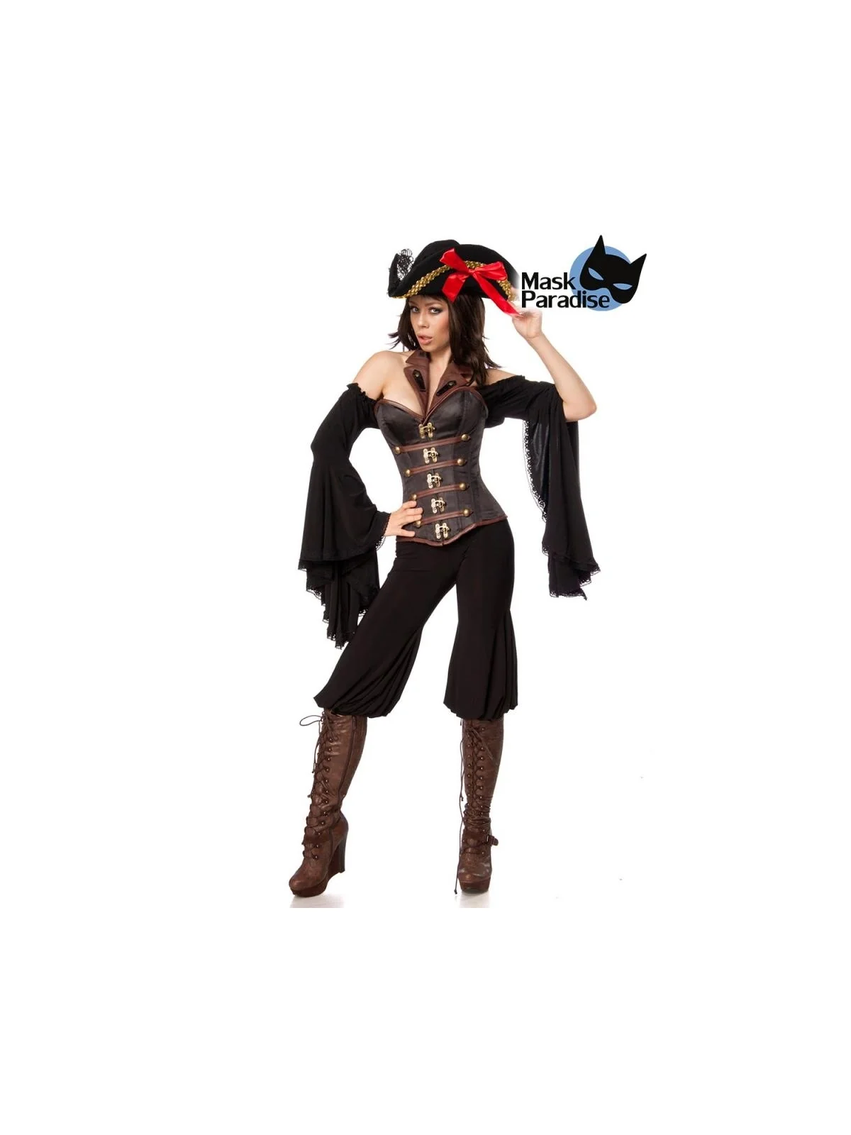 Female Pirate braun/schwarz von Mask Paradise