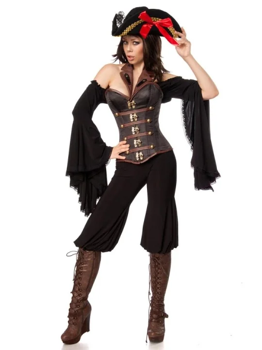 Female Pirate braun/schwarz von Mask Paradise