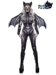 Skull Bat Lady (Komplettset) schwarz/grau von Mask Paradise