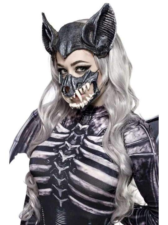 Skull Bat Lady (Komplettset) schwarz/grau von Mask Paradise