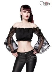 Gothic-Top schwarz von Ocultica