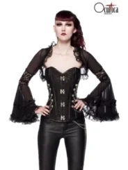 Gothic-Bolero mit Spitze schwarz von Ocultica