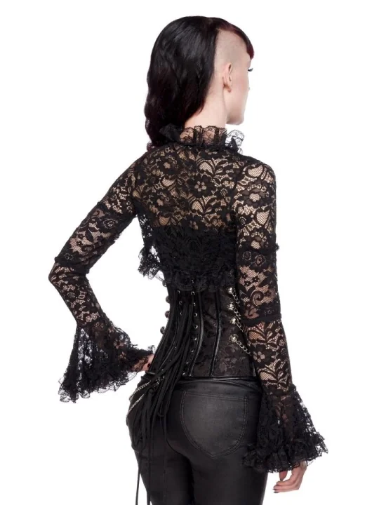 Gothic-Bolero aus Spitze schwarz von Ocultica