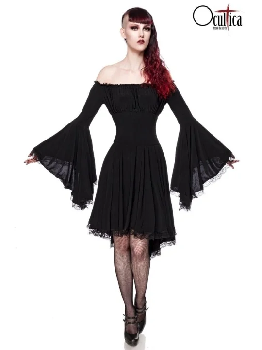 Jerseykleid schwarz von Ocultica