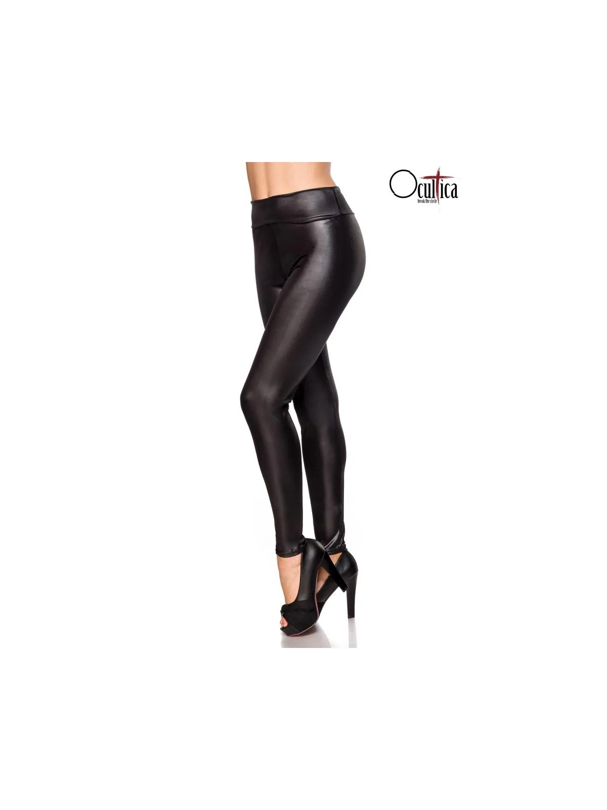 Wetlook Leggings schwarz von Ocultica