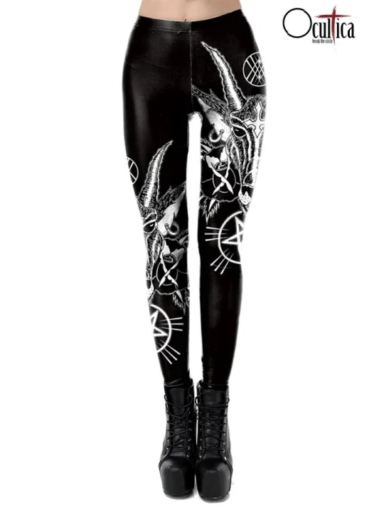 Devil leggings schwarz von Ocultica