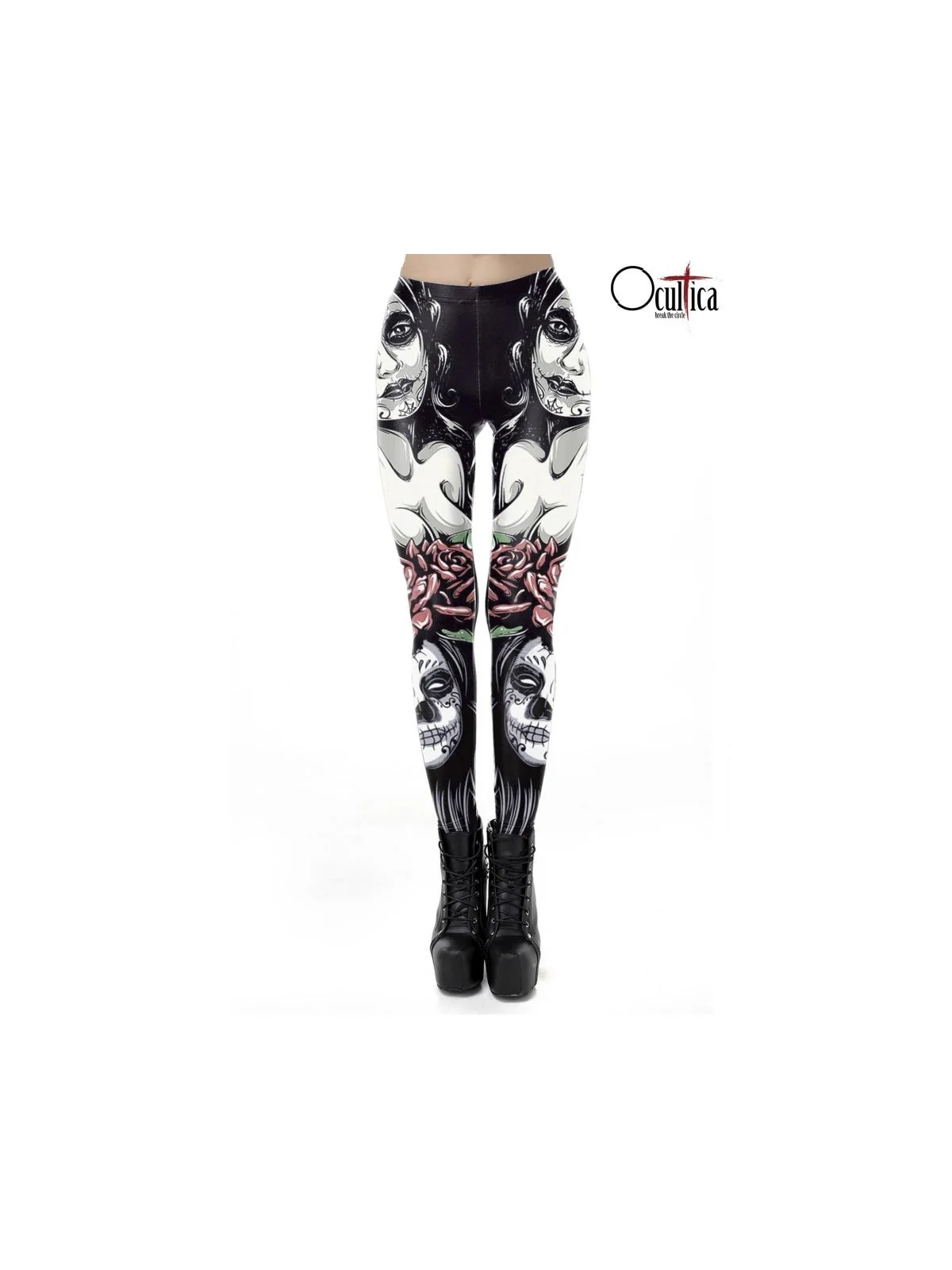 Día de Muertos Leggings schwarz von Ocultica